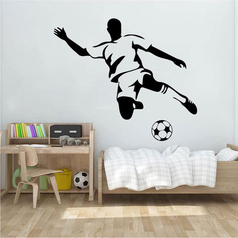 Football Boy Wall Sticker - Soccer Wall Art Decal for Kids' Rooms and Family Decor The Wall Valley