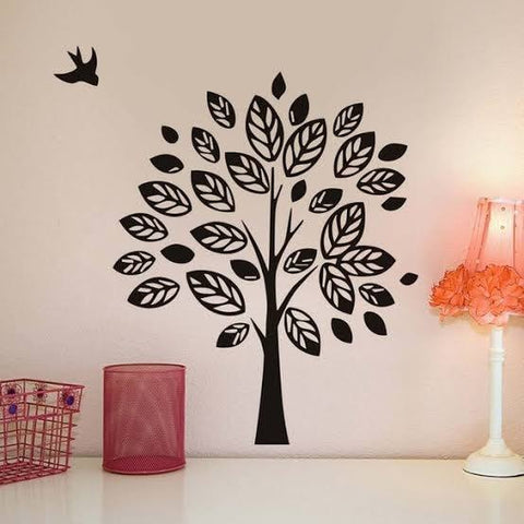Freehand Drawing Tree and Bird Wall Sticker | Removable Vinyl Décal for Nursery Décor The Wall Valley