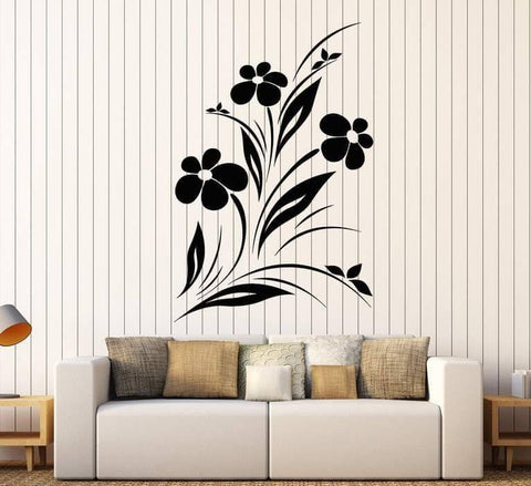 Vinyl Wall Decal - Beautiful Flowers Nature Garden Stickers | Large Bedroom Decor The Wall Valley