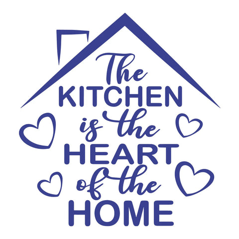 Kitchen Wall Sticker - "Heart of the Home" Roof Quote Vinyl Decal The Wall Valley