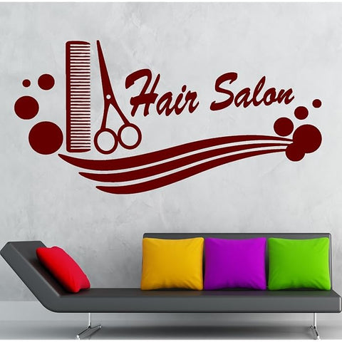 Hairdresser Barber Decal - Haircut Poster Vinyl Wall Art & Window Decoration - The Wall Valley