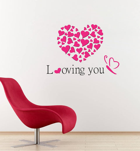 Romantic Wall Sticker – Vinyl Love Quote Decal for Bedroom & Couple Room Decor The Wall Valley