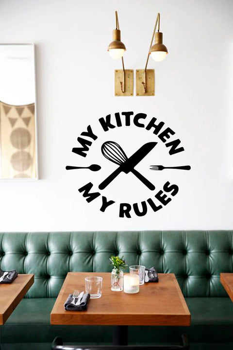 My Kitchen My Rules – Kitchen Wall Sticker Quote Vinyl Decal The Wall Valley