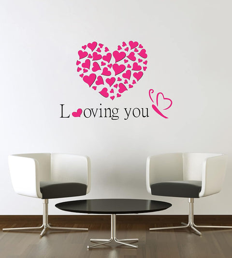 Romantic Wall Sticker – Vinyl Love Quote Decal for Bedroom & Couple Room Decor The Wall Valley