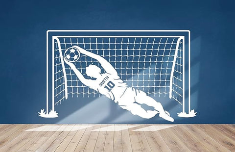 Football Goalkeeper Wall Decal - Vinyl Room Decor for Kids' and Teens' Bedrooms The Wall Valley