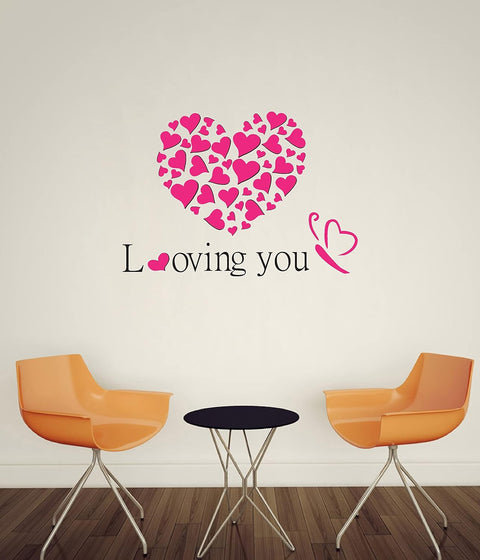 Romantic Wall Sticker – Vinyl Love Quote Decal for Bedroom & Couple Room Decor The Wall Valley