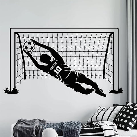 Football Goalkeeper Wall Decal - Vinyl Room Decor for Kids' and Teens' Bedrooms The Wall Valley