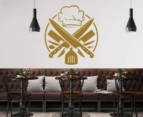 Kitchen Wall Decal - Cooking Spoon, Chef's Hat, Fork Vinyl Sticker The Wall Valley