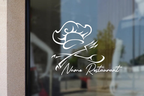 Restaurant Wall Decal - Chef Food Wall Art Vinyl Sticker, Restaurant Decor, Store Front Window Sticker The Wall Valley