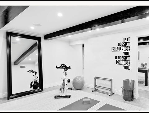 Gym Wall Decal ,If It Doesn’t Challenge You, It Doesn’t Change You ,Vinyl Sticker for Home & Fitness Rooms - The Wall Valley