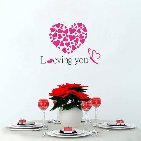 Romantic Wall Sticker – Vinyl Love Quote Decal for Bedroom & Couple Room Decor The Wall Valley