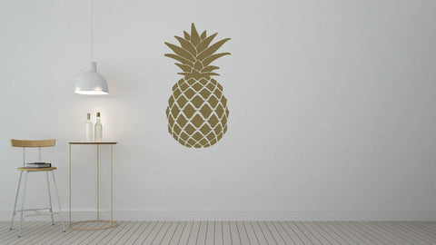 Pineapple Gold Wall Art Decor Removable Sticker for Kitchen - Tropical Series Wall Decal The Wall Valley