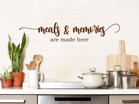 Meals & Memories Wall Decal – Vinyl Kitchen Decor The Wall Valley