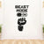 Beast Mode On - Workout Motivation Quote Home Gym Wall Decor | Fitness Inspiration Vinyl Wall Art Sticker The Wall Valley