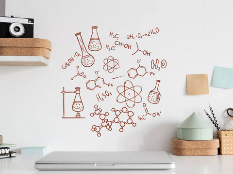 Educational Vinyl Wall Decal - Chemistry Scientist Stickers for Student Room The Wall Valley