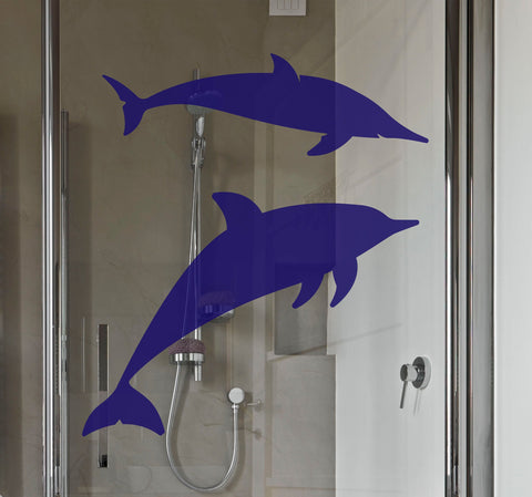 Dolphin Shower Sticker | Waterproof Vinyl Decal for Bathroom Glass & Shower Screens The Wall Valley