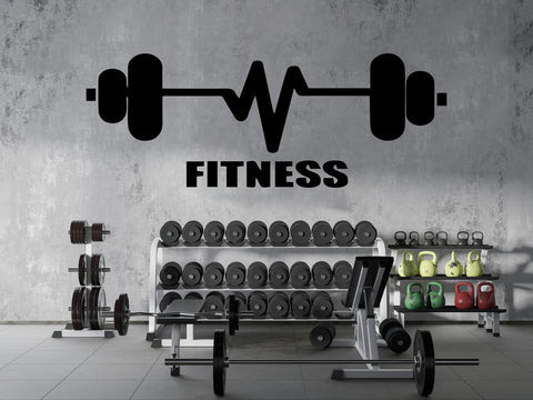 Dumbbell Wall Decal | Gym Sports Vinyl Sticker | Fitness Club Decoration The Wall Valley