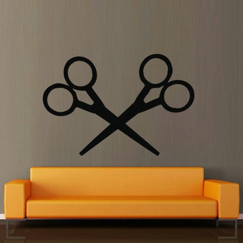 Stylish Hairdressing Salon Scissors Vinyl Car Sticker – Hair Stylist Salon Car Decal The Wall Valley