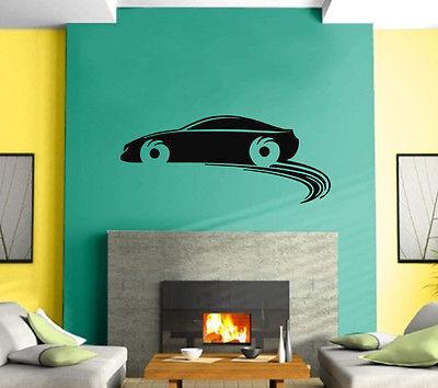Sport Race Car Motor Speed Vinyl Mural Wall Art – Vehicle Decor Sticker The Wall Valley