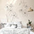 Minimal Line Drawing Flowers Corner Wall Decals - Accent Floral Wall Artwork The Wall Valley