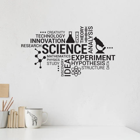 Educational Science Vinyl Wall Sticker - Science Decal for School Classroom & Lab Decor The Wall Valley