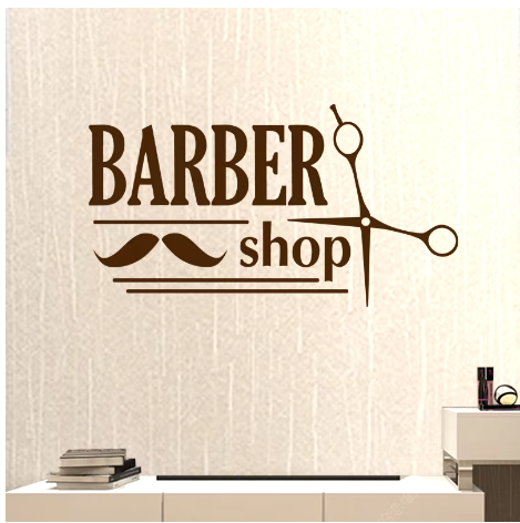 Barber Shop Designed Wall Sticker - Stylish Decor for Barbers, Hairdressers, and Kids' Rooms The Wall Valley