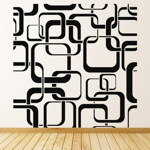Square Pattern 3D Retro Design Wall Sticker – Unique Wall Décor for Modern Spaces The Wall Valley