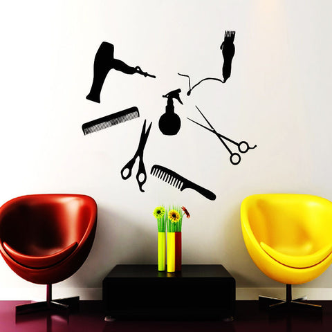 Saloon Wall Decals – Stylish Vinyl Stickers for Beauty Salons, Spas & Barbershops The Wall Valley