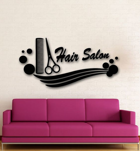Hairdresser Barber Decal - Haircut Poster Vinyl Wall Art & Window Decoration - The Wall Valley