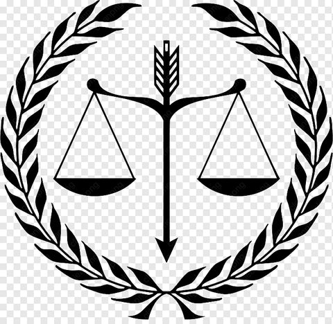 Justice Scale Wall Decal – Vinyl Law Office Wall Art with Laurel Leaves - The Wall Valley