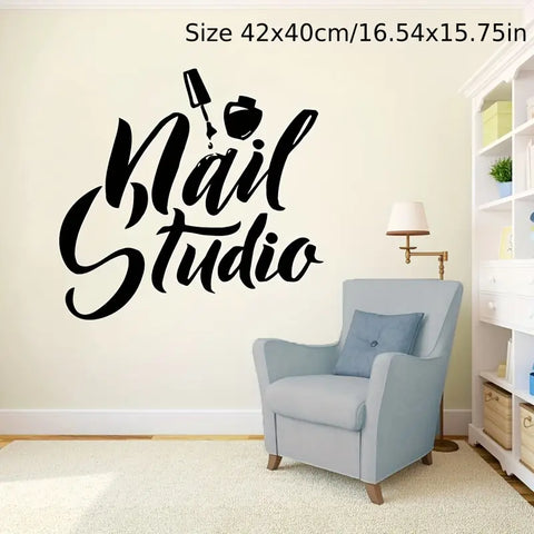 Beauty Salon Wall Decals - Nail Polish Logo Sticker for Nail Studio Decor - The Wall Valley