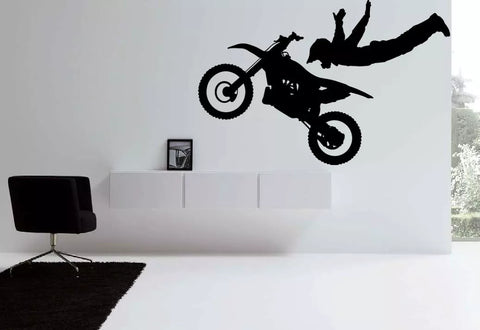 Motocross Motorbike Kids Wall Stickers – Quote Art Removable Decals for Rooms - The Wall Valley
