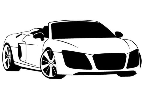 Audi R8 Spyder Wall Decal – Supercar Style for Your Space