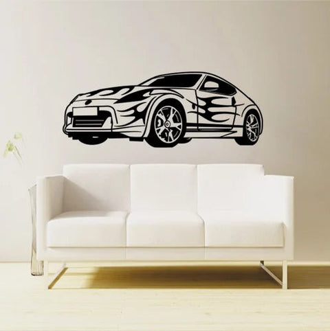 Sports Car Wall Decal – Racing Themed Car Wall Decor Sticker The Wall Valley