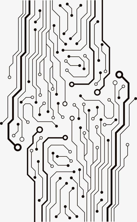 Circuit Board Wall Decal – Tech Vinyl Wall Art for Office, IT Rooms & Software Spaces - The Wall Valley