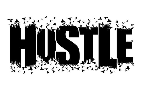 Hustle Wall Decal – Motivational Office Quote Vinyl Sticker for Wall Decor - The Wall Valley