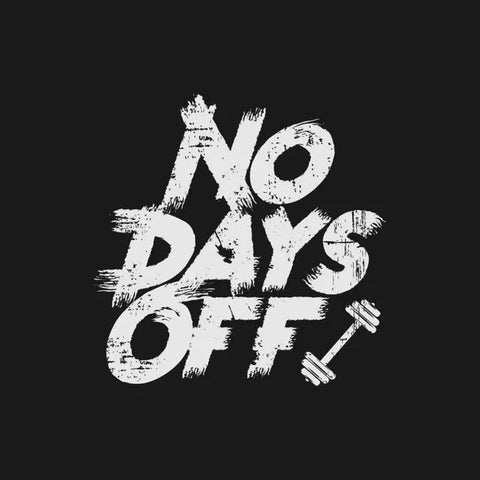 "No Days Off" Gym Wall Sticker - Motivational Fitness Quote Decal for Home Gym & Studio Decor The Wall Valley