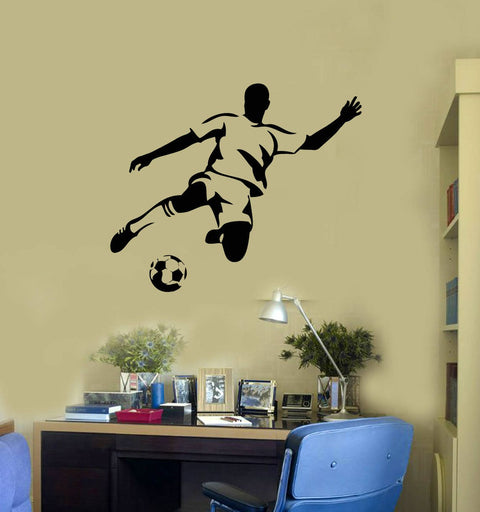 Football Boy Wall Sticker - Soccer Wall Art Decal for Kids' Rooms and Family Decor The Wall Valley