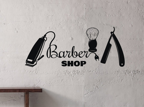 Hipster Barber & Beauty Salon Wall Sticker - Stylish Vinyl Decor for Hair and Manicure Salons - The Wall Valley