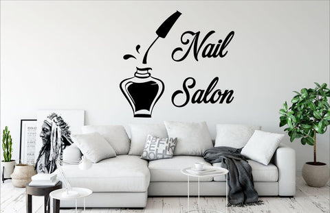Nail Salon Wall Decal Vinyl Sticker - Inspirational Manicure & Pedicure Shop Decor - The Wall Valley