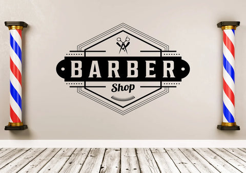 Barber Shop Wall Decal - Vinyl Wall Sticker for Stylish Barber Shop Decor - The Wall Valley
