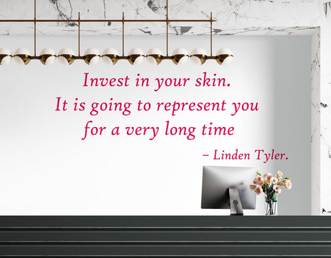 Linden Tyler Skin Quote Wall Decal - Inspirational Vinyl Sticker for Home or Salon Decor - The Wall Valley