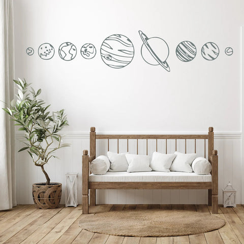 Solar System Wall Decals - Space-Themed Vinyl Stickers for Home and Classroom Decor The Wall Valley