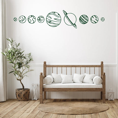 Solar System Wall Decals - Space-Themed Vinyl Stickers for Home and Classroom Decor The Wall Valley