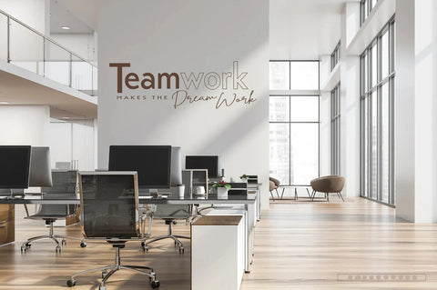 TEAMWORK Makes the Dream Work Wall Decal - Motivational Office Wall Art The Wall Valley