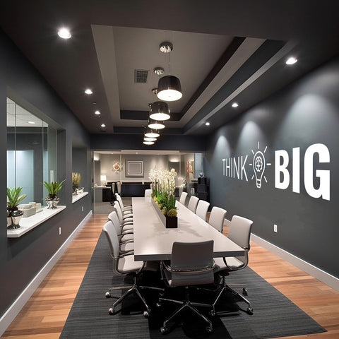Think Big Office Wall Art Decor - PVC Typography Inspirational & Motivational Piece The Wall Valley