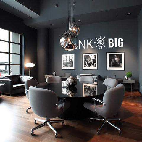 Think Big Office Wall Art Decor - PVC Typography Inspirational & Motivational Piece The Wall Valley