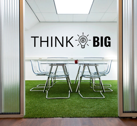 Think Big Office Wall Art Decor - PVC Typography Inspirational & Motivational Piece The Wall Valley