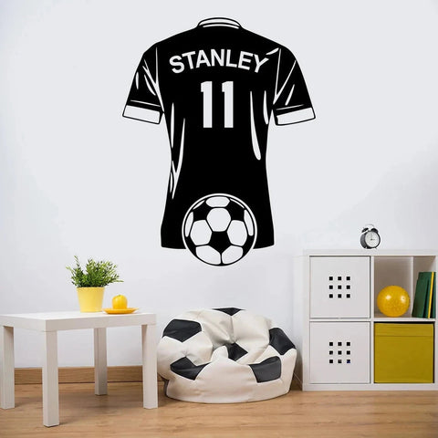 Personalized Football Player Wall Sticker - Custom Home Decor for Boys & Girls The Wall Valley