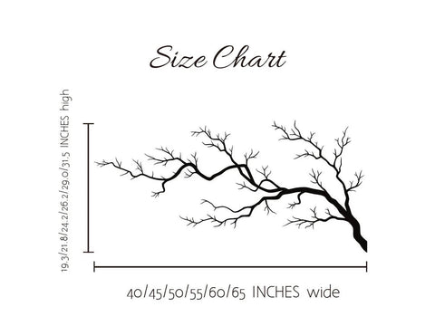 Tree Top Branches Wall Decal - Black Corner Tree Vinyl Sticker The Wall Valley